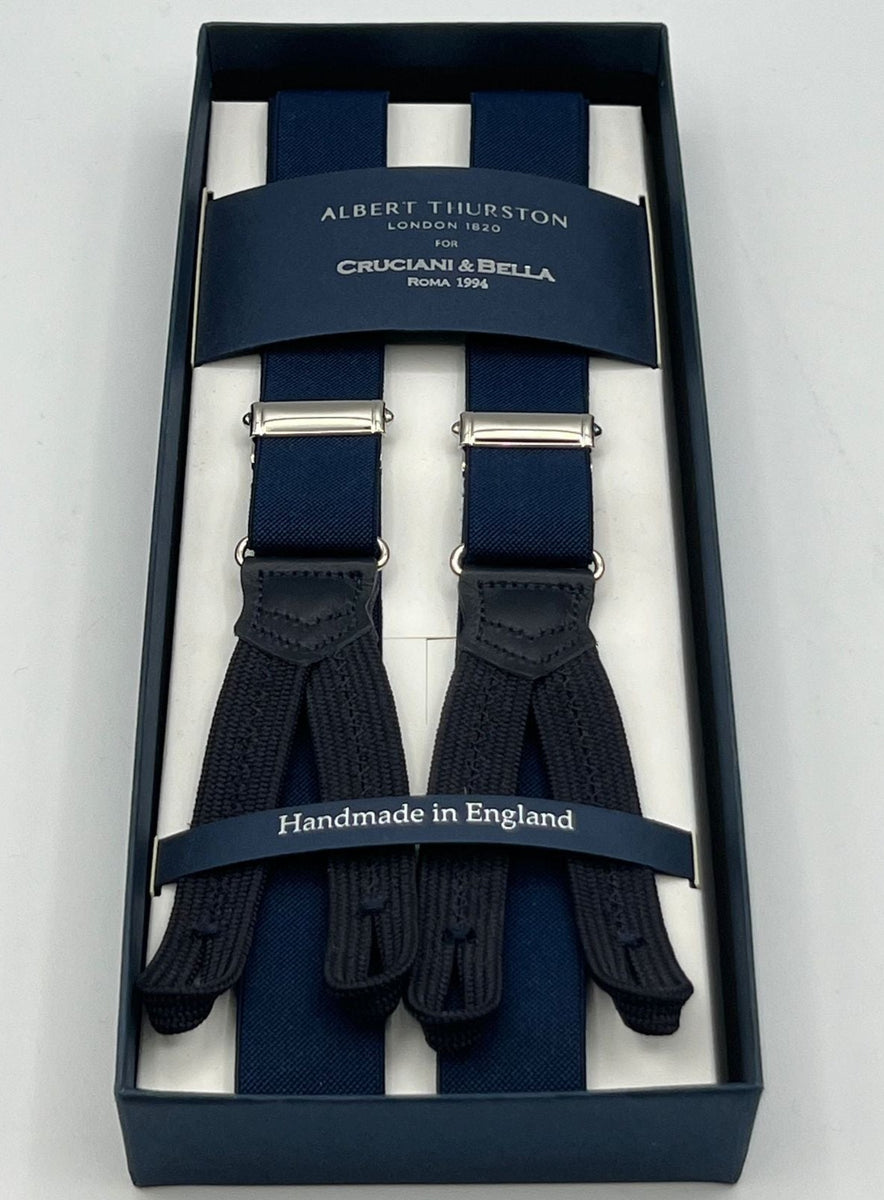 ALBERT THURSTON Navy 2-In-1 Wide Braces — Mitchell Ogilvie