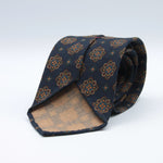 Cruciani &amp; Bella
Printed and Handmade in Italy
100% Wool
Unlined
Blue, Brown, Beige and Orange Motif Tie
8 cm x 150 cm
#9126