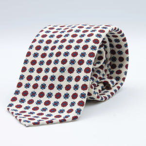 Cruciani &amp; Bella
Printed and Handmade in Italy
100% Wool
Unlined
White, Red and Blue Motif Tie
8 cm x 150 cm
#9139