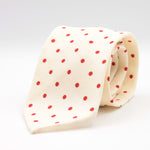 Cruciani &amp; Bella
Printed and Handmade in Italy
100% Wool
Unlined
Off-White and Red Dots Motif Tie
8 cm x 150 cm
#9169