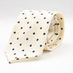 Cruciani &amp; Bella
Printed and Handmade in Italy
100% Wool
Unlined
Off-White and Blue Dots Motif Tie
8 cm x 150 cm
#9172