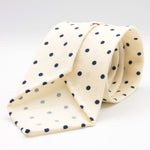 Cruciani &amp; Bella
Printed and Handmade in Italy
100% Wool
Unlined
Off-White and Blue Dots Motif Tie
8 cm x 150 cm
#9172