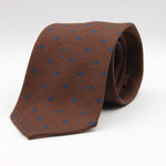 Cruciani &amp; Bella
Printed and Handmade in Italy
100% Wool
Unlined
Brown and Blue Dots Motif Tie
8 cm x 150 cm
#9174