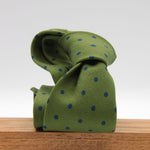 Cruciani &amp; Bella
Printed and Handmade in Italy
100% Wool
Unlined
Green and Blue Dots Motif Tie
8 cm x 150 cm
#9176