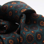 Cruciani &amp; Bella
Printed and Handmade in Italy
100% Wool
Unlined
Turquoise, Rust, Beige and Blue Motif Tie
8 cm x 150 cm
#9183