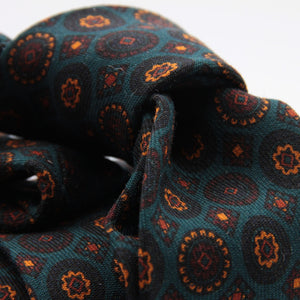 Cruciani &amp; Bella
Printed and Handmade in Italy
100% Wool
Unlined
Turquoise, Rust, Beige and Blue Motif Tie
8 cm x 150 cm
#9183