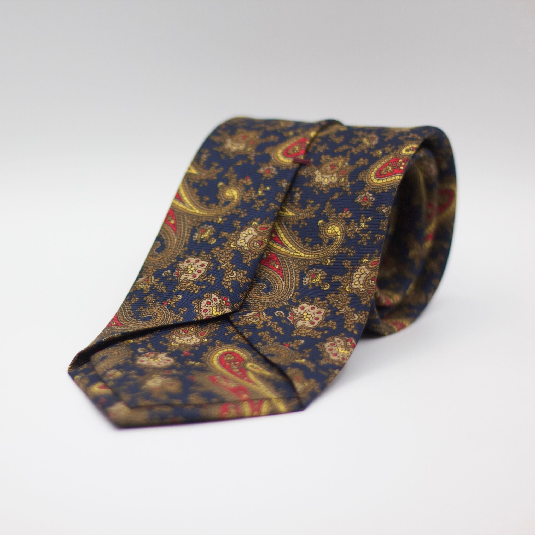 Blue, Brown, Red Yellow Paisley Motif Tie