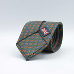 Cruciani &amp; Bella
100% Printed Hopsack Silk
Self Tipped
Handmade in England
Green, Blue, Orange and Red Tie
Cm 152 X 8
#9014