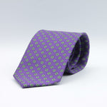 Cruciani &amp; Bella
100% Printed Hopsack Silk
Self Tipped
Handmade in England
Violet, White and Green Tie
Cm 152 X 8
#9008