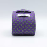 Cruciani &amp; Bella
100% Printed Hopsack Silk
Self Tipped
Handmade in England
Violet, White and Green Tie
Cm 152 X 8
#9008