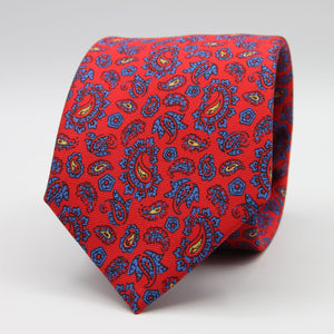 Holliday &amp; Brown for Cruciani &amp; Bella
100% Printed Silk
Self Tipped
Red, Light Blue and Yellow motif Tie
Handmade in Italy
8 cm x 150 cm
#9369