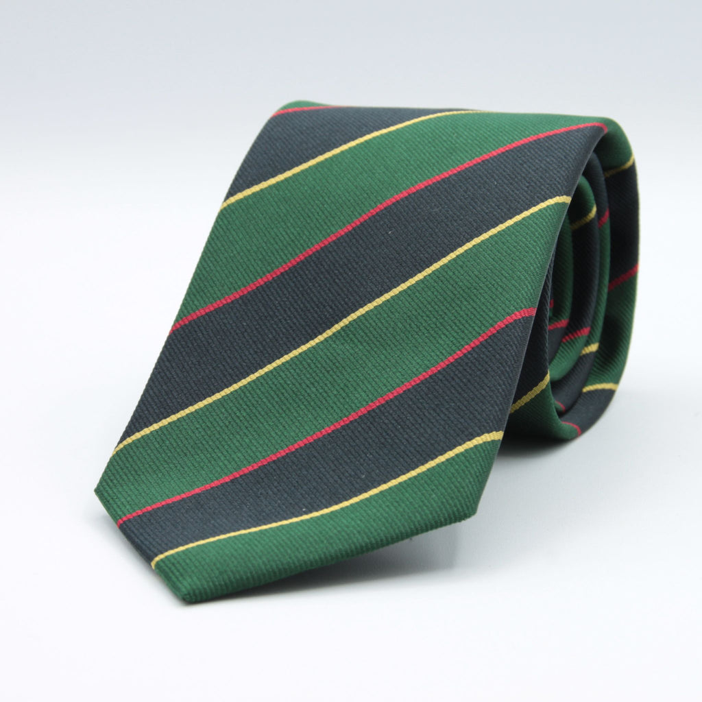 Holliday &amp; Brown
100% Jacquard Silk
Tipped
"Argyle &amp; sutherland Highlanders" Regimental Tie
Blue, Green, red and Yellow Stripes
Handmade in Italy
8 cm x 148 cm
#9072