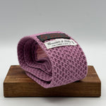 Cruciani &amp; Bella
100% Lambswool
Knitted Tie

Lavender Plain
Handmade in Italy
7,5 cm x 147 cm
New Old Stock