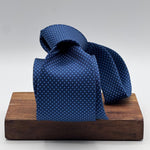 Cruciani &amp; Bella
100% Printed Silk&nbsp;
Tipped
Blue and Light Blue Polka Dots Motif Tie
Handmade in Italy
8,5 cm x 148 cm
New Old Stock