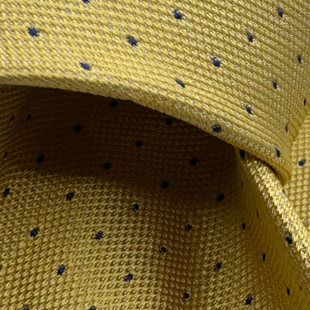 N.O.S. Cruciani & Bella - Silk - Gold Yellow Tie with Blue  Dots #7226