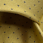 N.O.S. Cruciani & Bella - Silk - Gold Yellow Tie with Blue  Dots #7226