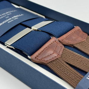 Albert Thurston - Elastic Braces - 35 mm - Blue Plain #6228