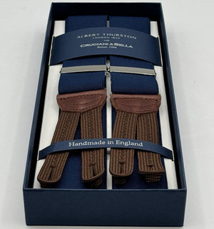 Albert Thurston - Elastic Braces - 35 mm - Blue Plain #6228