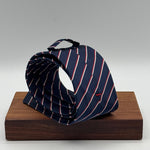 Cruciani &amp; Bella
100% Silk&nbsp;
Unlined
Brown Tie
Blue, Red and White Stripes Tie
Handmade in Italy
7,5 cm x 148 cm
New Old Stock