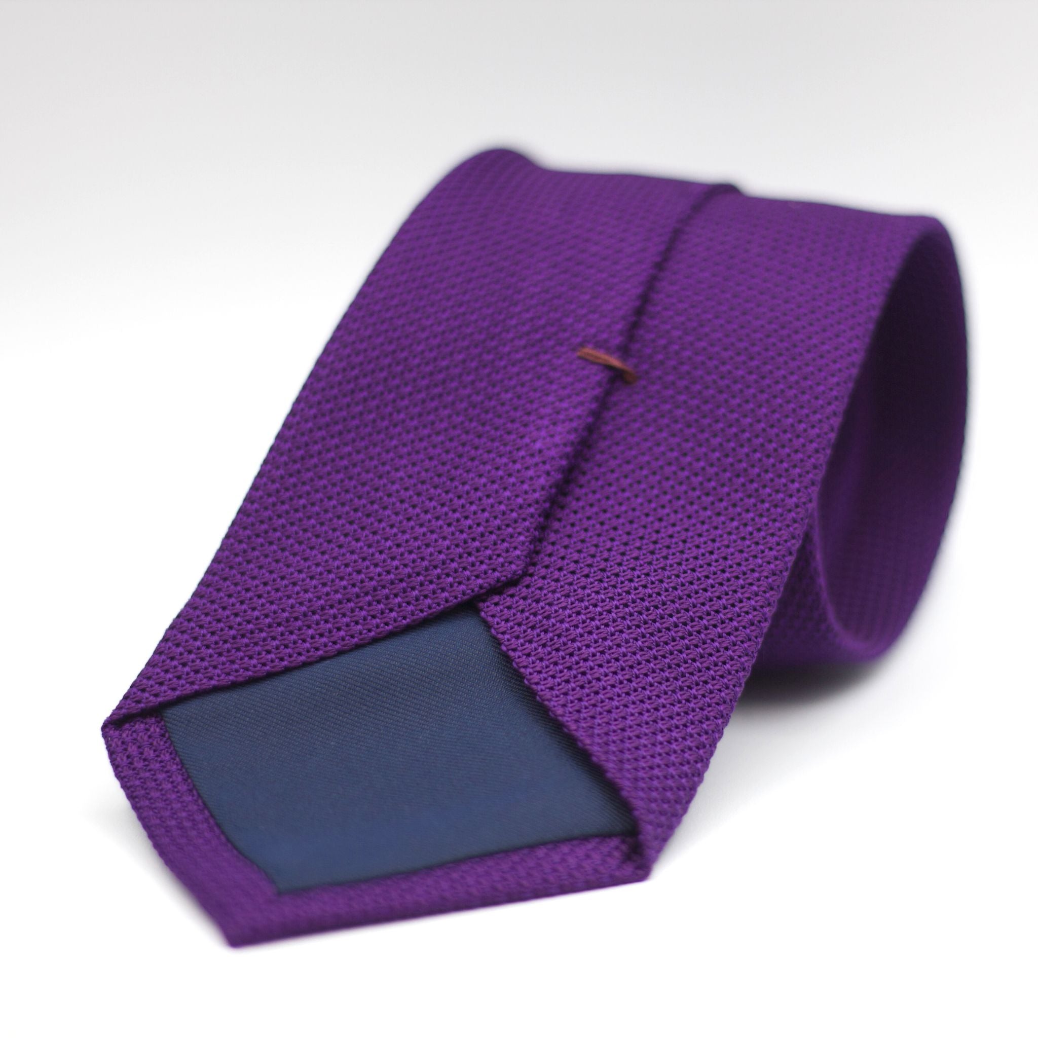 Cruciani & Bella 100% Silk Grenadine garza fina  Tipped Purple tie Handmade inItaly 8 cm x 150 cm