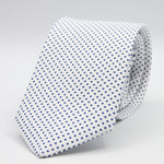 Cruciani &amp; Bella
100% Silk
Printed
Self-Tipped
White, Blue Pin Dots Tie
Handmade in Rome, Italy.
8 cm x 150 cm
#7798