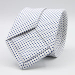 Cruciani &amp; Bella
100% Silk
Printed
Self-Tipped
White, Blue Pin Dots Tie
Handmade in Rome, Italy.
8 cm x 150 cm
#7798