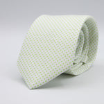 Cruciani &amp; Bella
100% Printed Silk

Self-Tipped
White, Green Lime Pindots Tie
Handmade in Rome, Italy.

8 cm x 150 cm
#8856