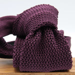 Cruciani & Bella - Knitted Silk - Purple Tie #8921