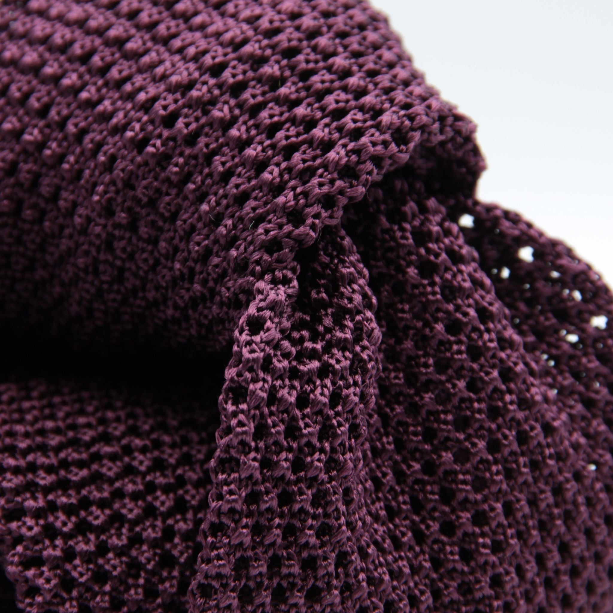 Cruciani & Bella - Knitted Silk - Purple Tie #8921