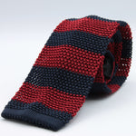 Cruciani &amp; Bella
100% Knitted Silk Tie
Dark Blue and Red Stripe Tie
Handmade in Italy
6/7 cm x 147/148 cm

#8918