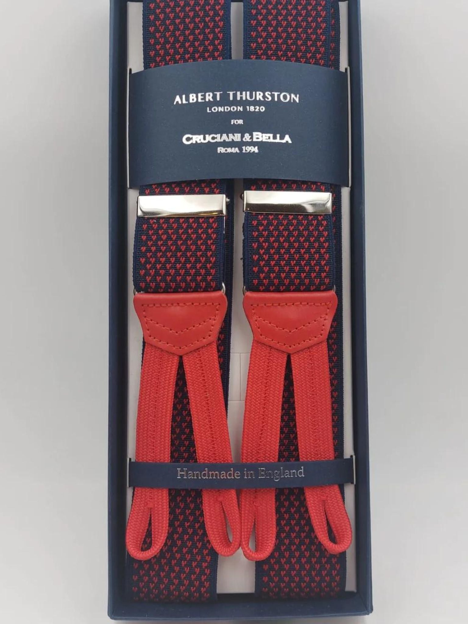Made In England Albert Thurston Wine Braces Gentleman Suspenders