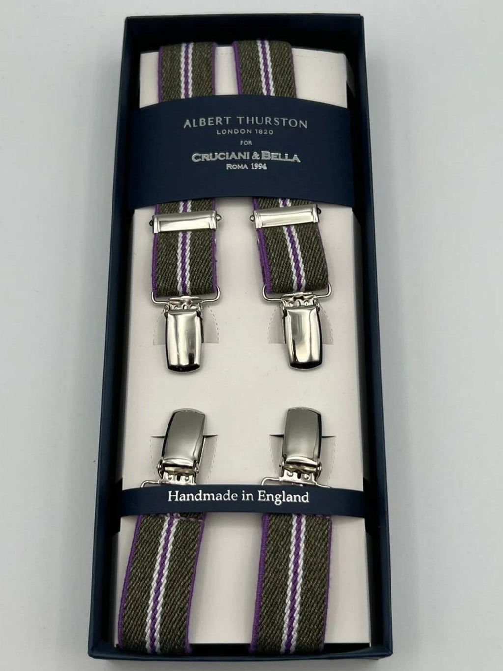 Authentic ALBERT THURSTON Braces Suspenders Combination Clip Button,M 35mm